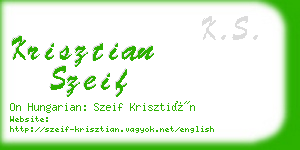 krisztian szeif business card